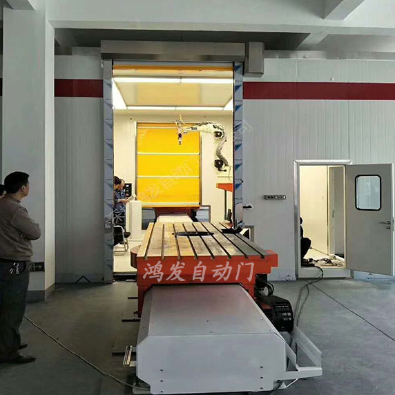 智能机器臂传送带上的快速门案例