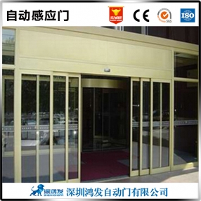 自动玻璃重叠感应门