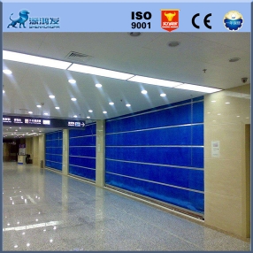 双轨双帘无机布特级防火卷帘门