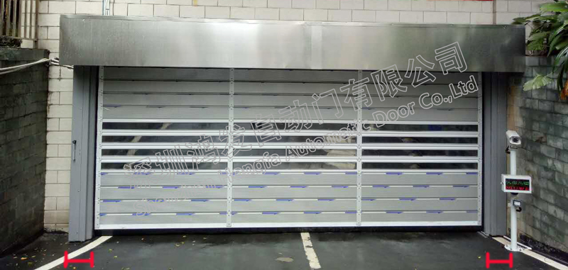 螺旋硬质快速门导轨预留位置示意图