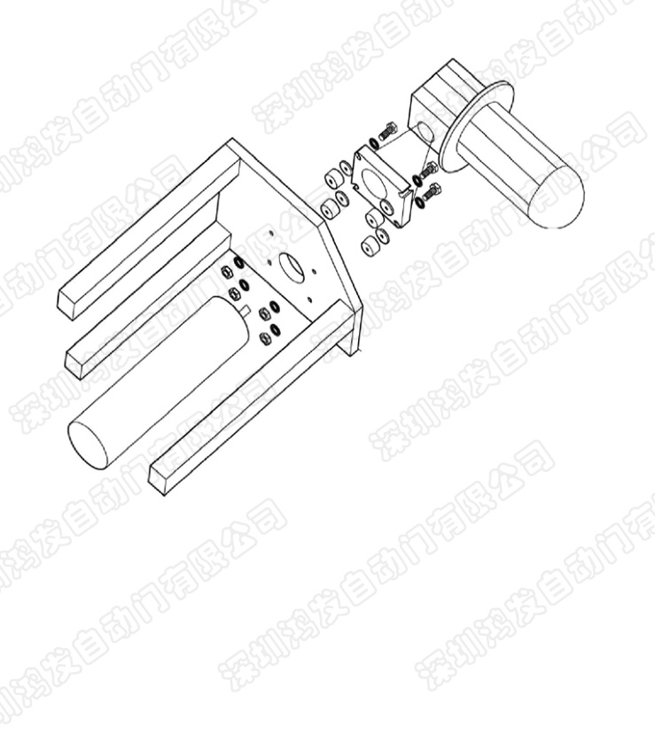 快速卷帘门电机组装示意图 快速卷帘门电机组装示意图