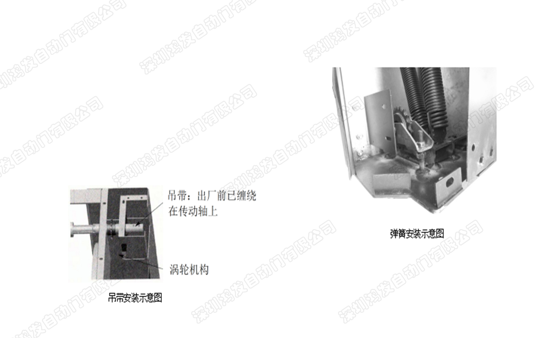 涡轮硬质快速门的吊带安装 涡轮硬质快速门的吊带安装