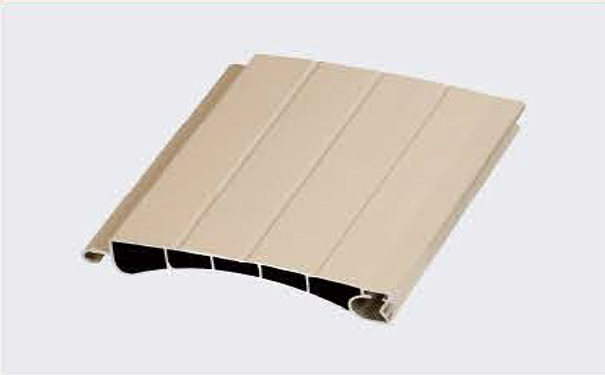 浅光黄双层4筋铝合金卷帘门片