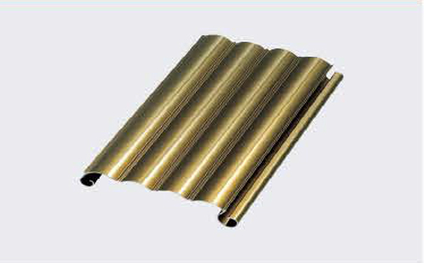 电泳香槟色波浪铝合金卷帘门片