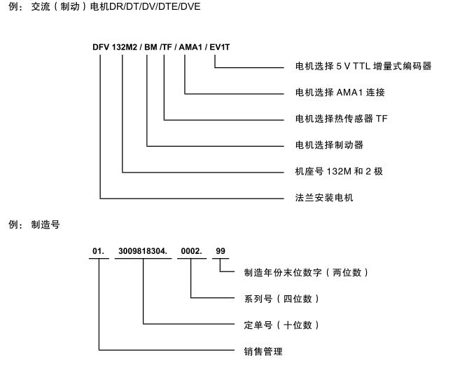 sew电机铭牌编码说明