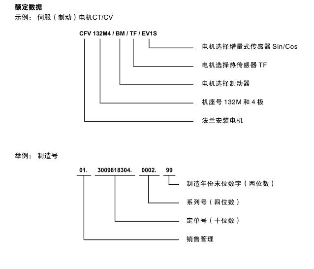 sew电机铭牌额定数据说明