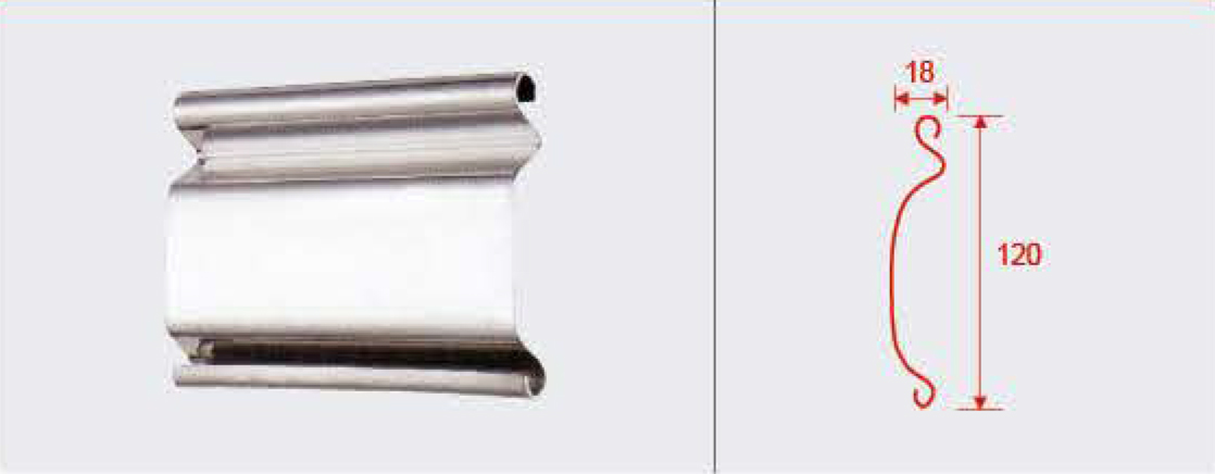 高120mm宽18mm不锈钢卷帘门门帘片 高120mm宽18mm不锈钢卷帘门门帘片