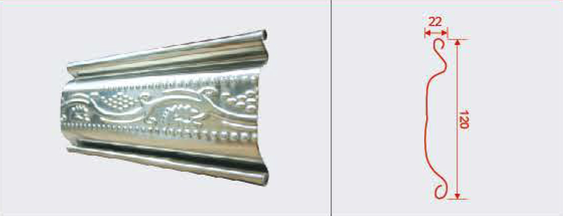 高120mm宽22mm不锈钢卷帘门压图纹帘片 高120mm宽22mm不锈钢卷帘门压图纹帘片