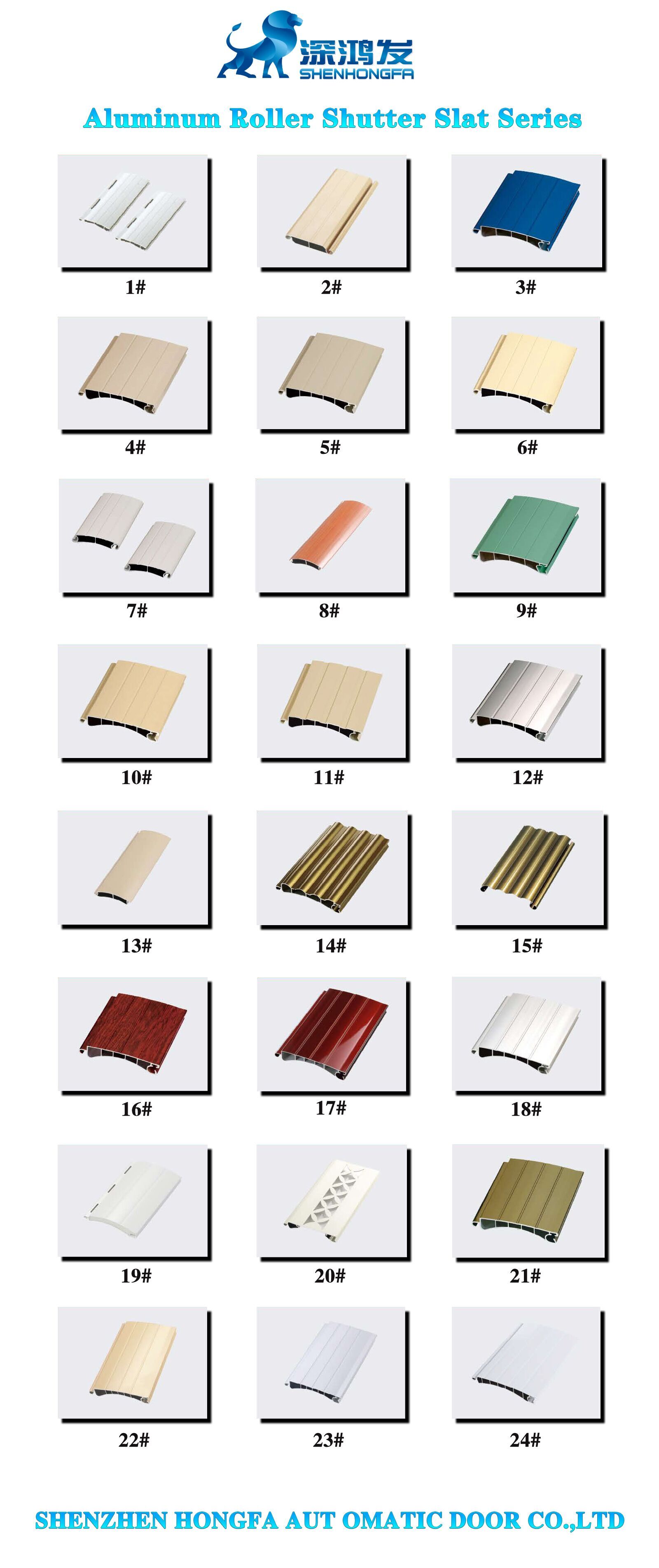 铝合金电动卷帘门门片款式